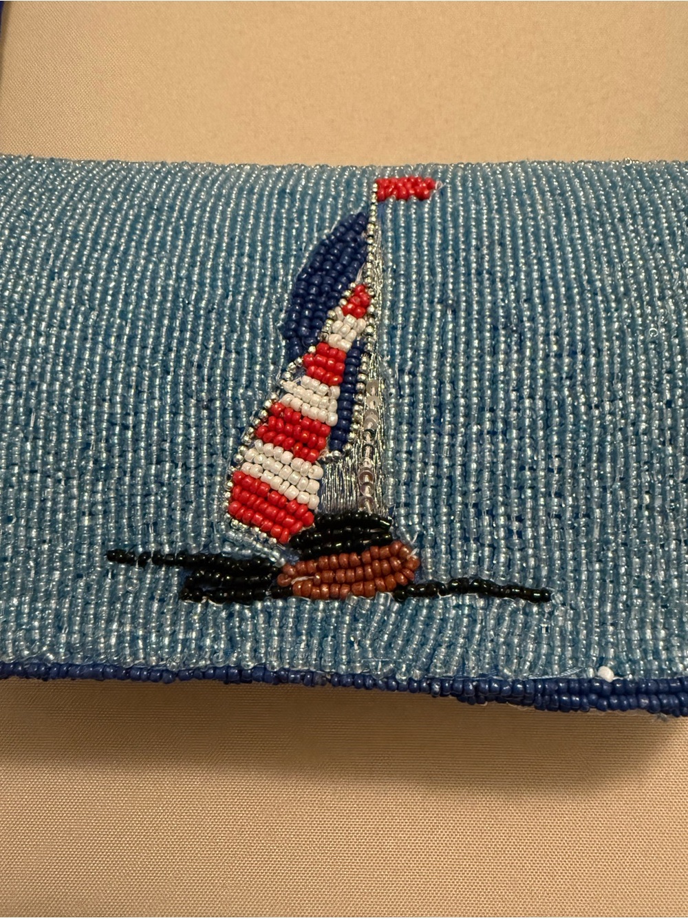 India Beaded Bag Sailboats with Sailboat Bag Charm - Picture 8 of 11